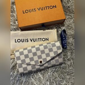 Louis Vuitton Damier Azur Canvas Sarah Wallet